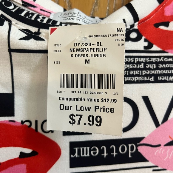 Newspaper and Lips Dress - Picture 3 of 5